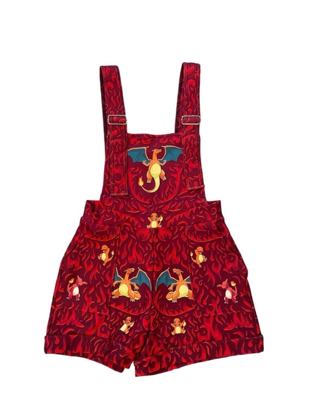 NWT Blackmilk x Pokémon Charmander Overall Shorts - Picture 2 of 7